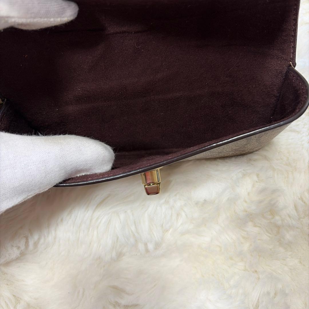 coach コーチ　シグネチャー　メガネケース　ターンロック　ゴールド金具