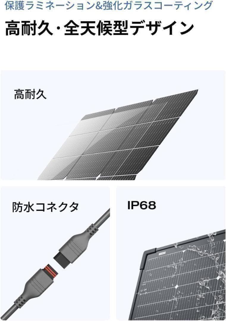 s*1様 EcoFlow 125W 4枚セット 両面 ソーラーパネル　専用カバー