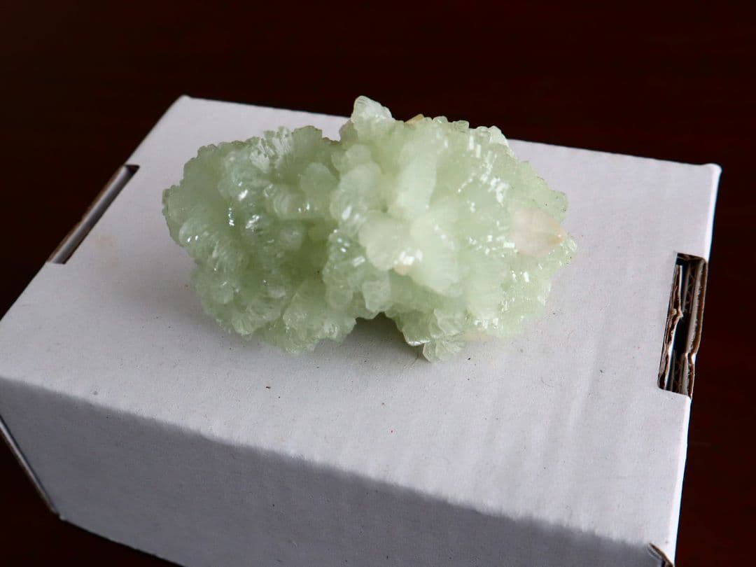 モロッコ産 Prehnite Quartz 共生標本　水晶　葡萄石
