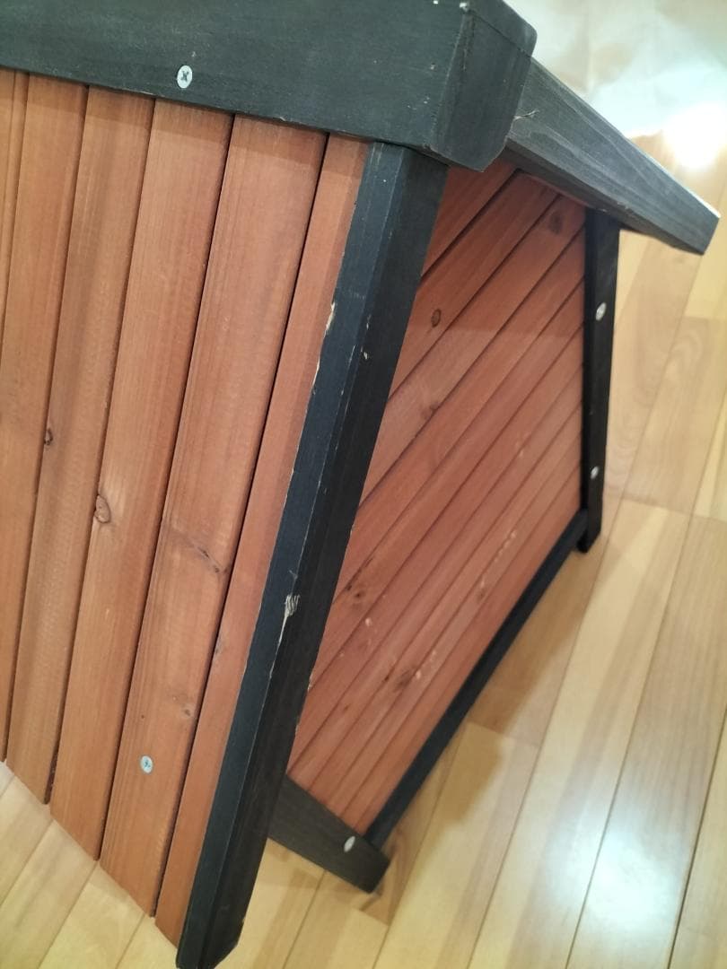 木製犬小屋 中型犬用屋根付き