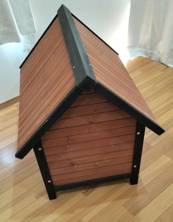木製犬小屋 中型犬用屋根付き