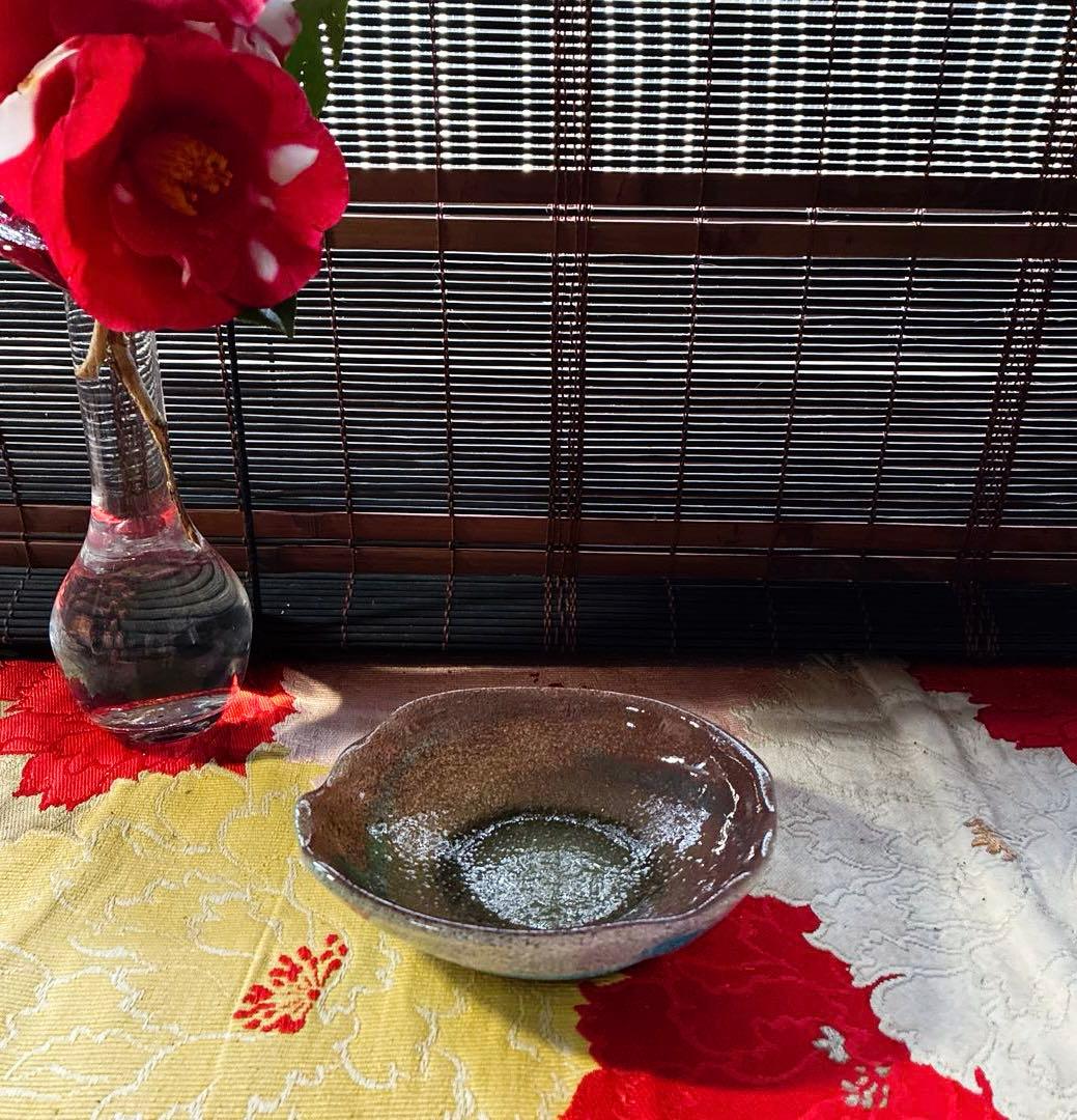 骨董　琉球ガラス　工芸ガラス　現代の名工　稲嶺盛吉　３色泡ガラス　小鉢 １客限り