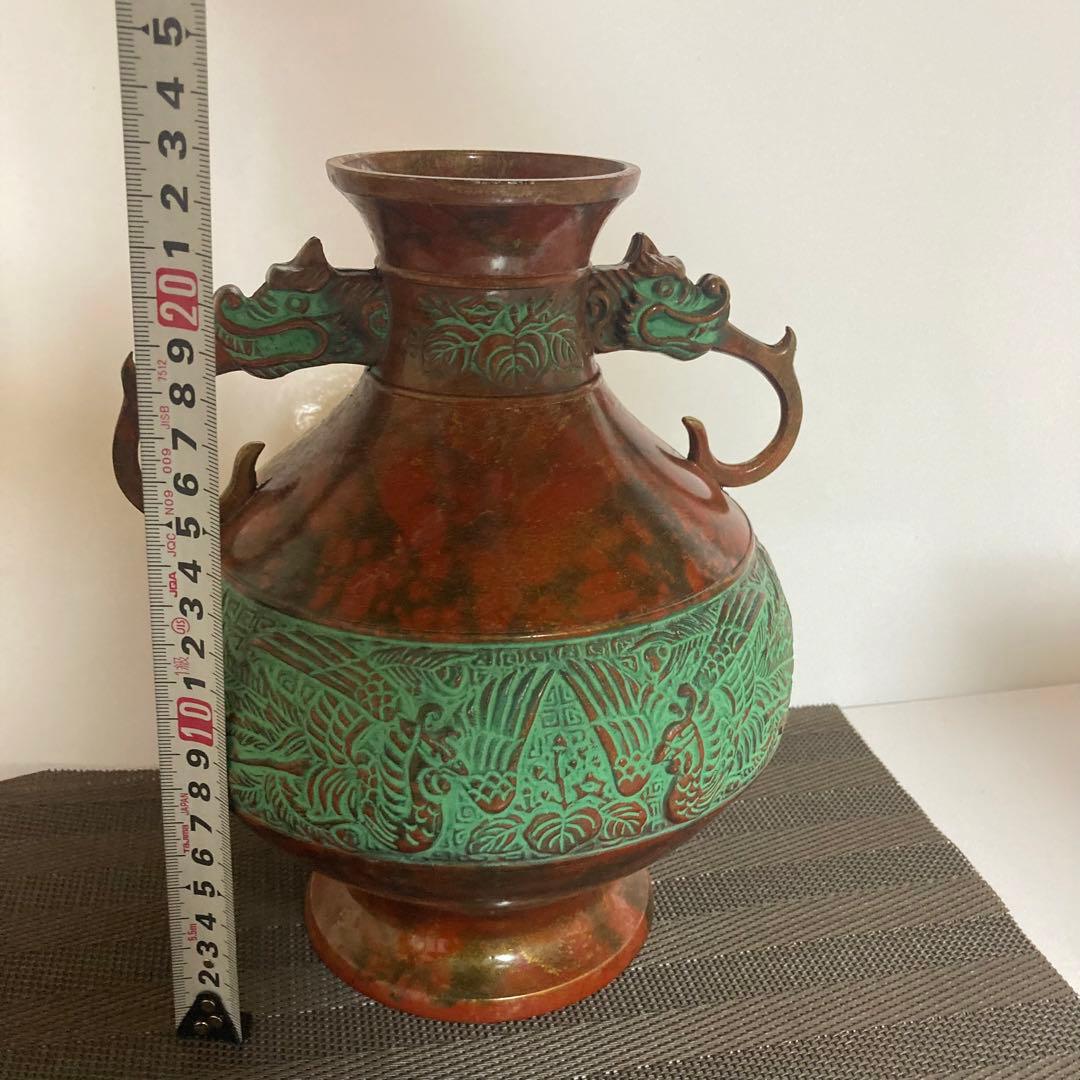 『美品』特殊新合金製　瑞峰作　花瓶