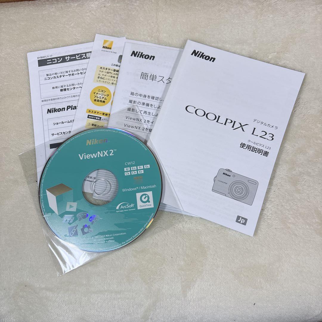 美品　Nikon Coolpix L23 レッド　電池対応　コンデジ