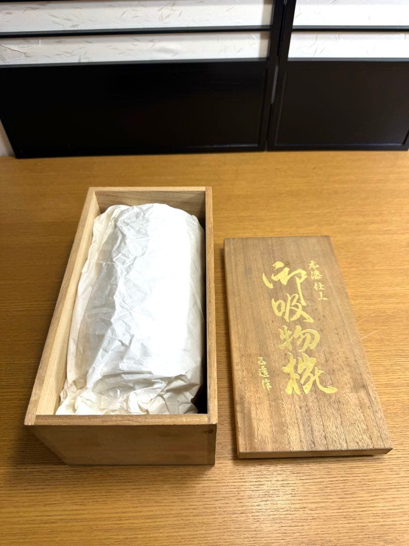 570総桐箱　本漆仕上　蓋付御吸物椀　己造作　五客組　未使用品　共箱