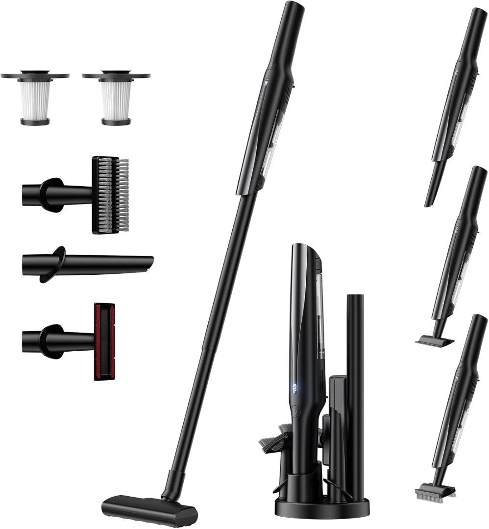 ✨人気✨コードレス掃除機 45KPa強力吸引 0.5kg軽量2WAY スタンド付