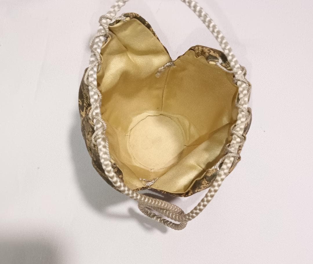 茶道具　備前焼茶入　木村陶峰作　備前桟切焼肩衝茶入　二重蔓牡丹唐草仕覆　美品！！