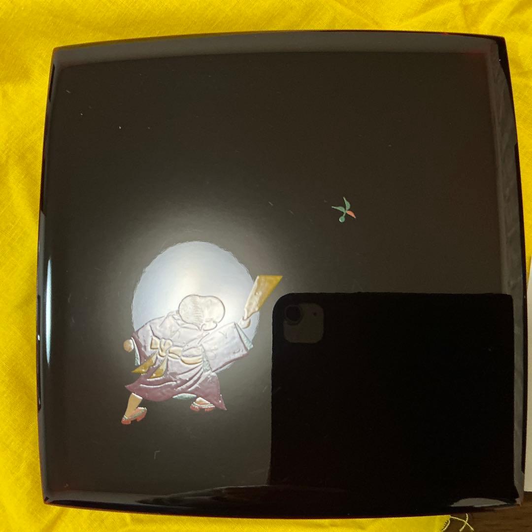 輪島塗　小重弁当　5客　中島　九香　中古　(小重・弁当箱)