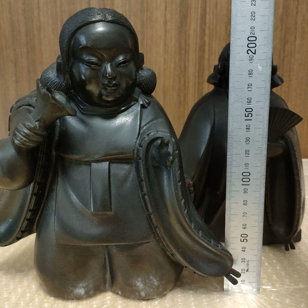 ブロンズ 置物 二体　中古　日本製