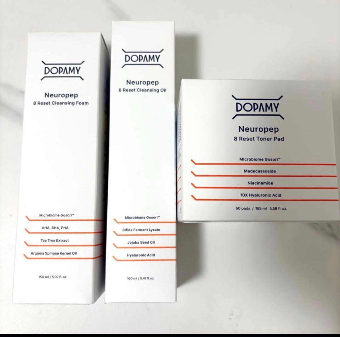 Dopamyニューロペップ8R 3点セット クレンジング 洗顔料 トナーパッド