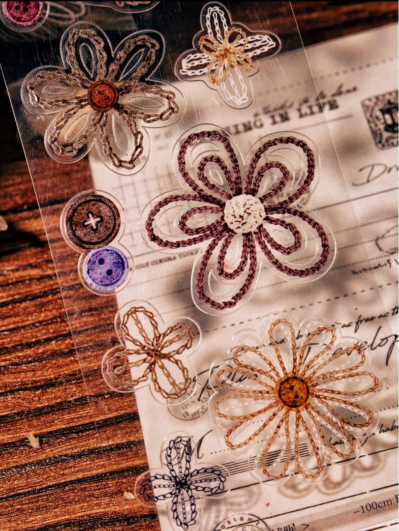 【9750】海外　5m巻　PETカッティングマスキングテープ　お花　系