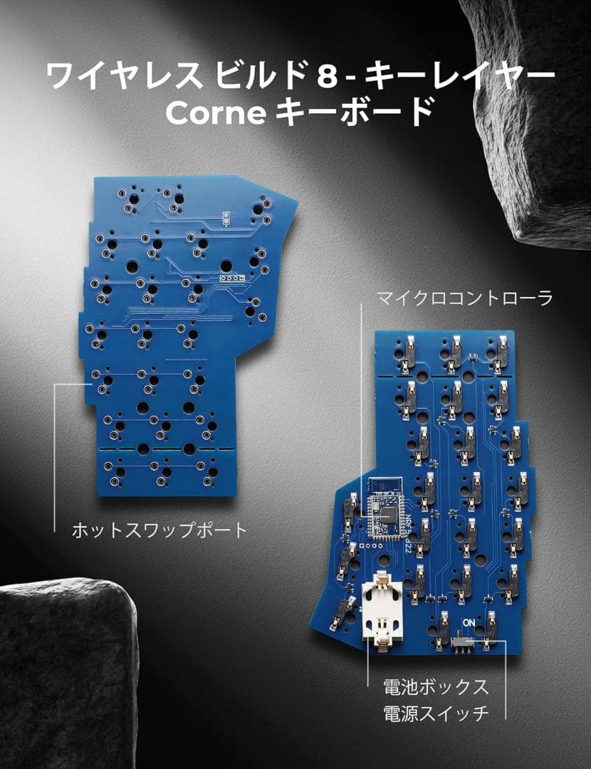 YIVU CORNE V4 分離キーボード USB 2.4G ワイヤレス MX