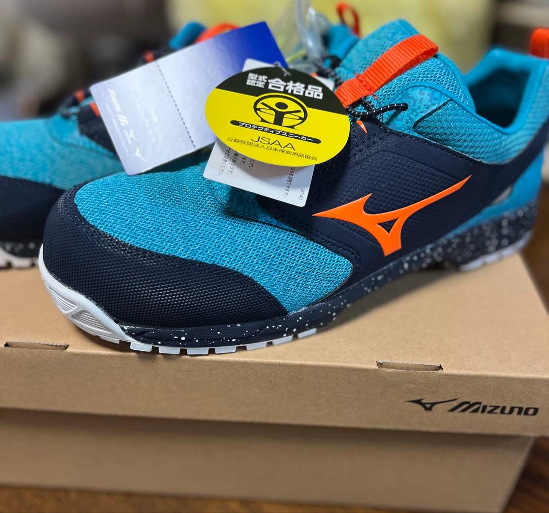 Mizuno 安全靴 青/オレンジ