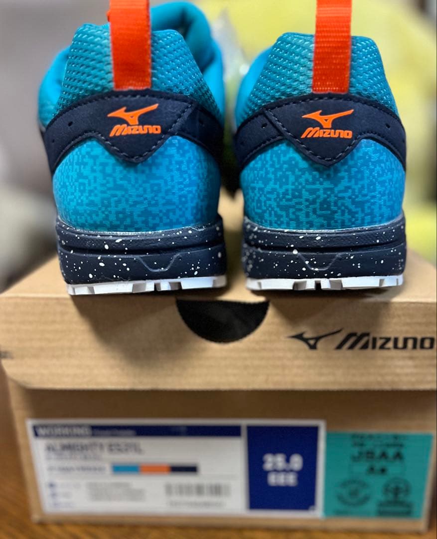 Mizuno 安全靴 青/オレンジ