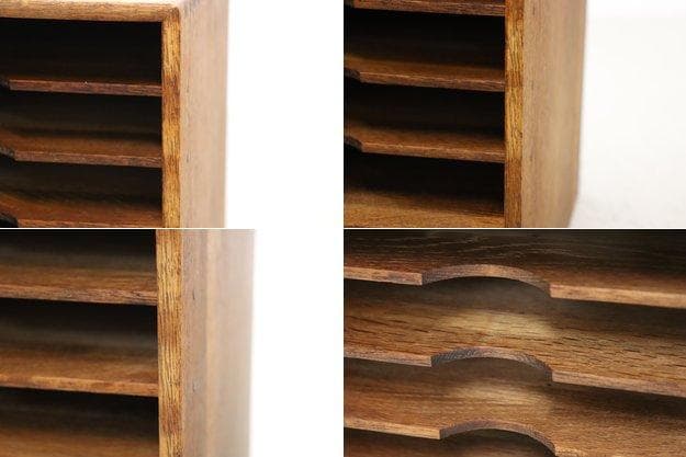 在庫2台 楢無垢材 レトロ 書類ケース レターラック カルテケース 収納棚