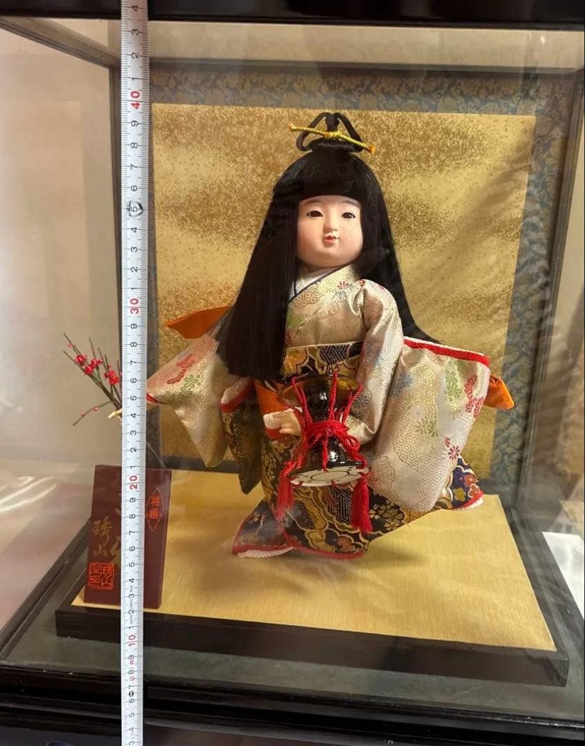 京雅　雛人形日本人形 置物 ガラスケース