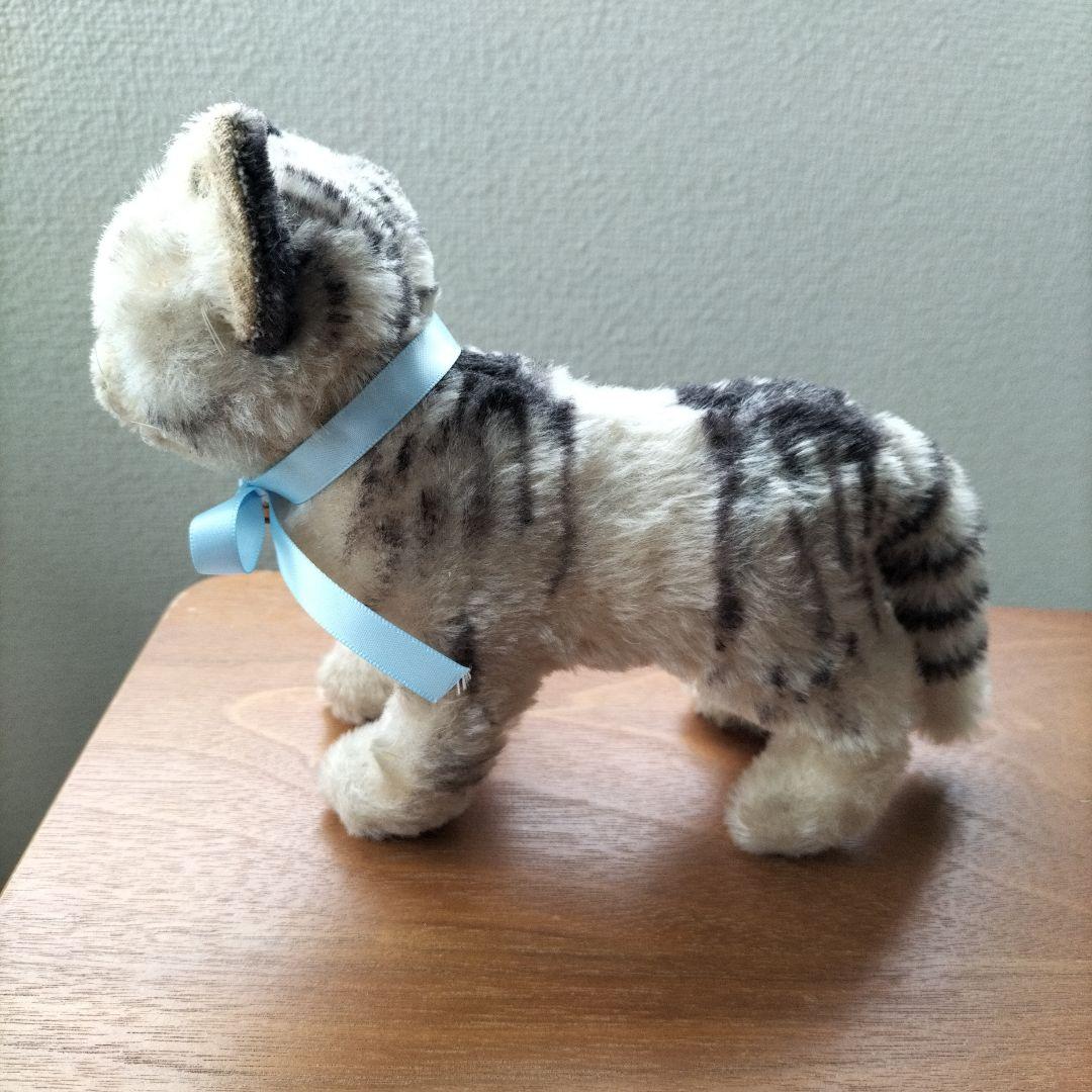 ビンテージ　シュタイフ　Tabby キャット　猫