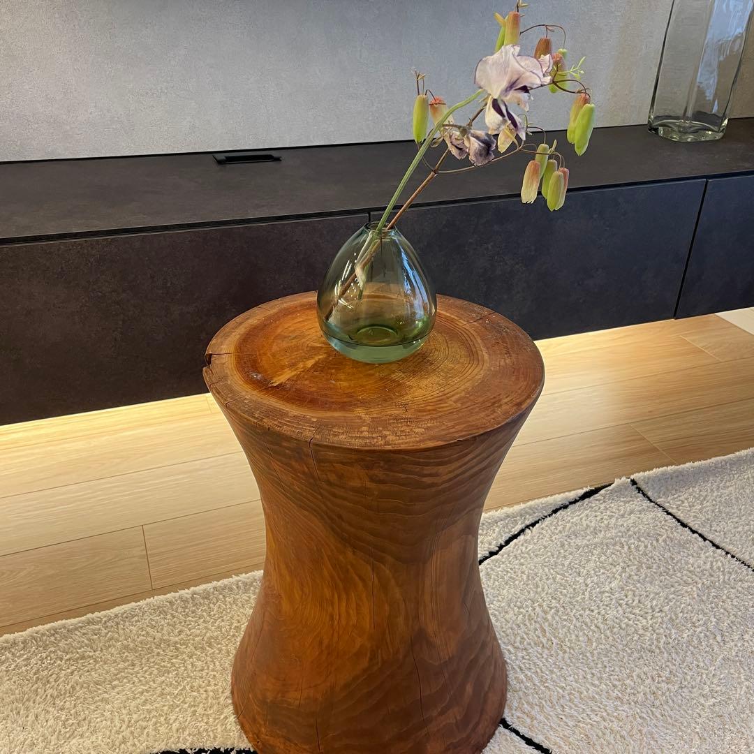 【一点物】ヒマラヤ杉 丸太スツール／サイドテーブル／フラワースタンド 展示台