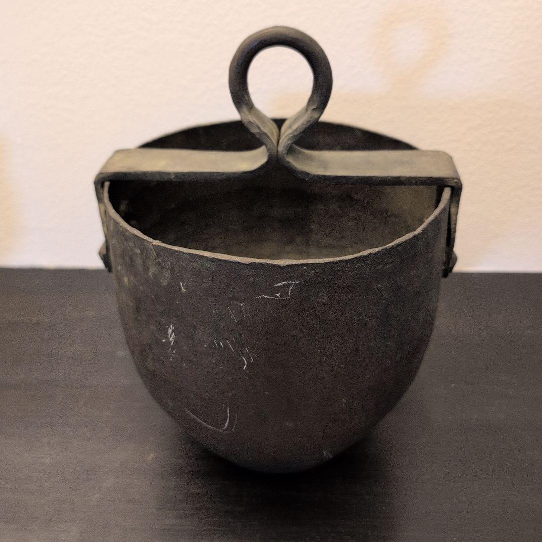 茶道具　釣瓶落とし　銅製　水指　花器／釣瓶水次