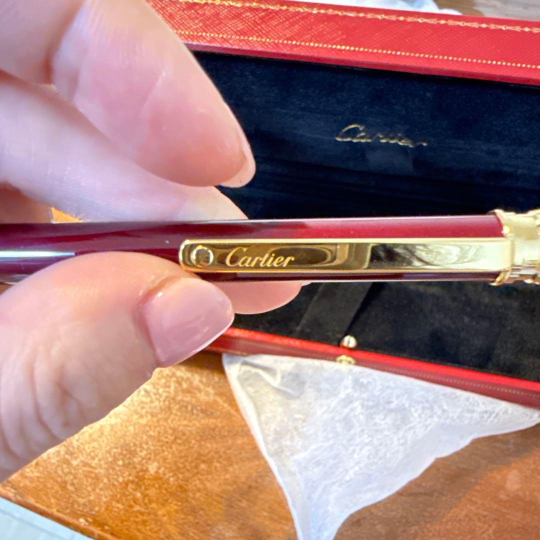 Cartier 赤 ボールペン 専用ケース付き