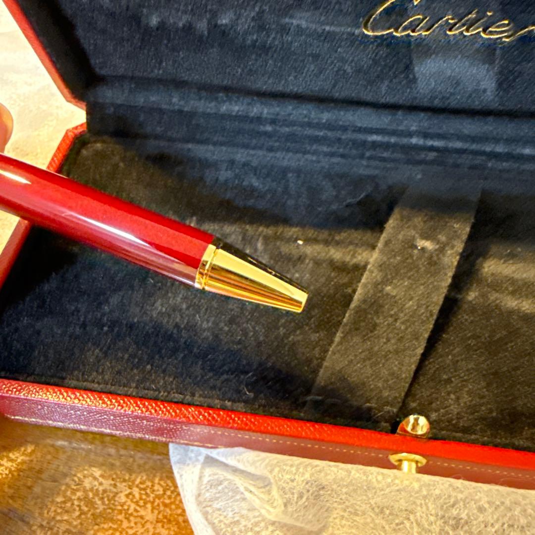 Cartier 赤 ボールペン 専用ケース付き
