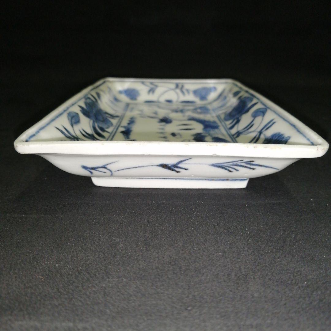 古伊万里　太明年製　長皿　染付　山水　2皿セット