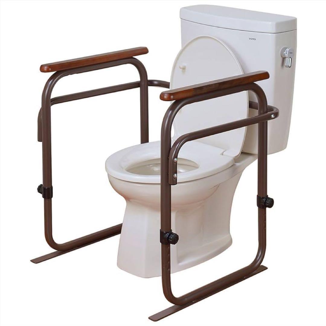 ビーワーススタイル トイレ用アーム6段階高さ調節可能　SY-21BR ブラウン