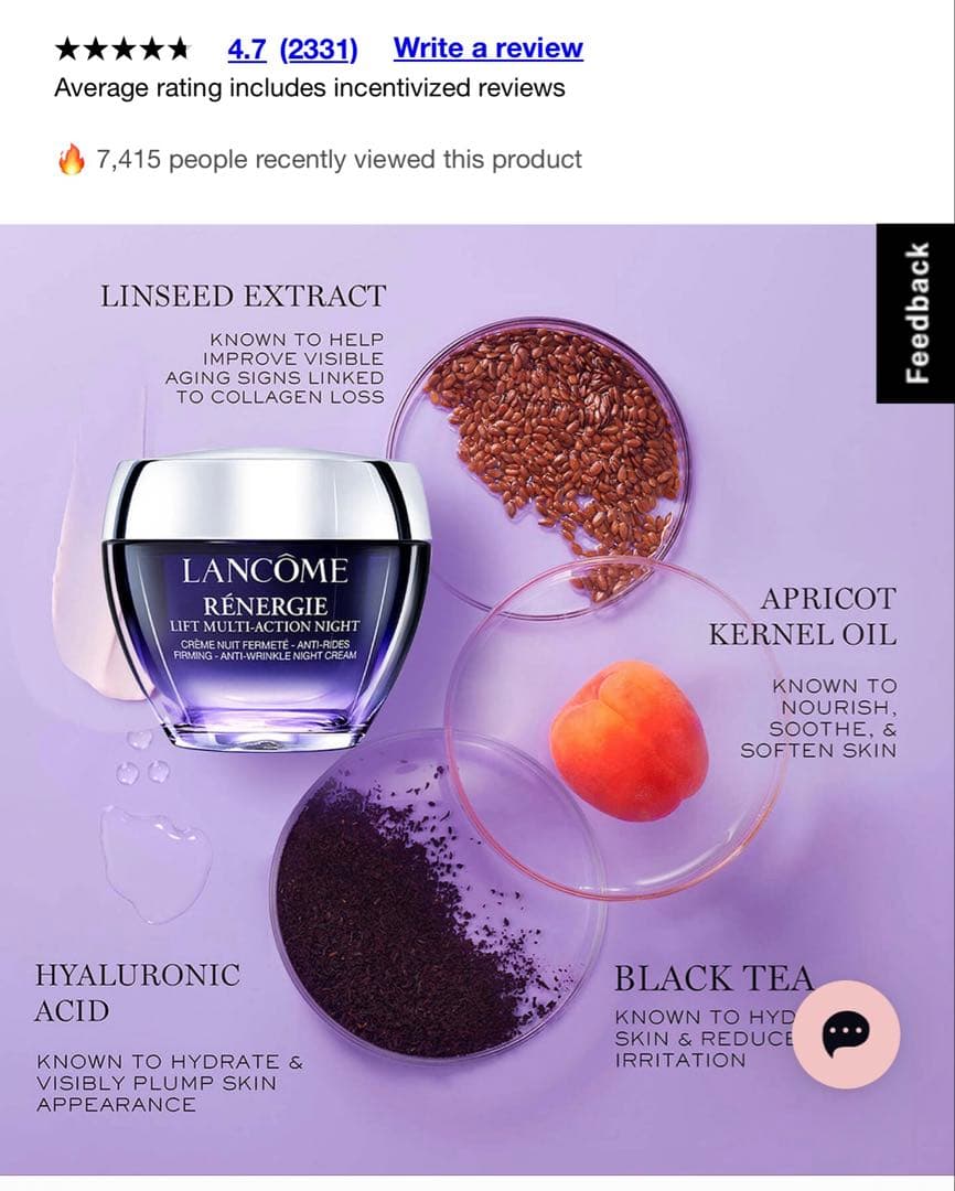 LANCOME RÉNERGIE LIFT MULTI-ACTION NUIT