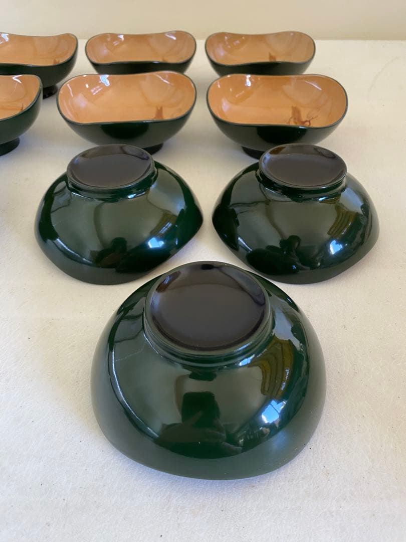 三山形　小鉢　輪島塗　10客　腕　骨董　漆器　和食器