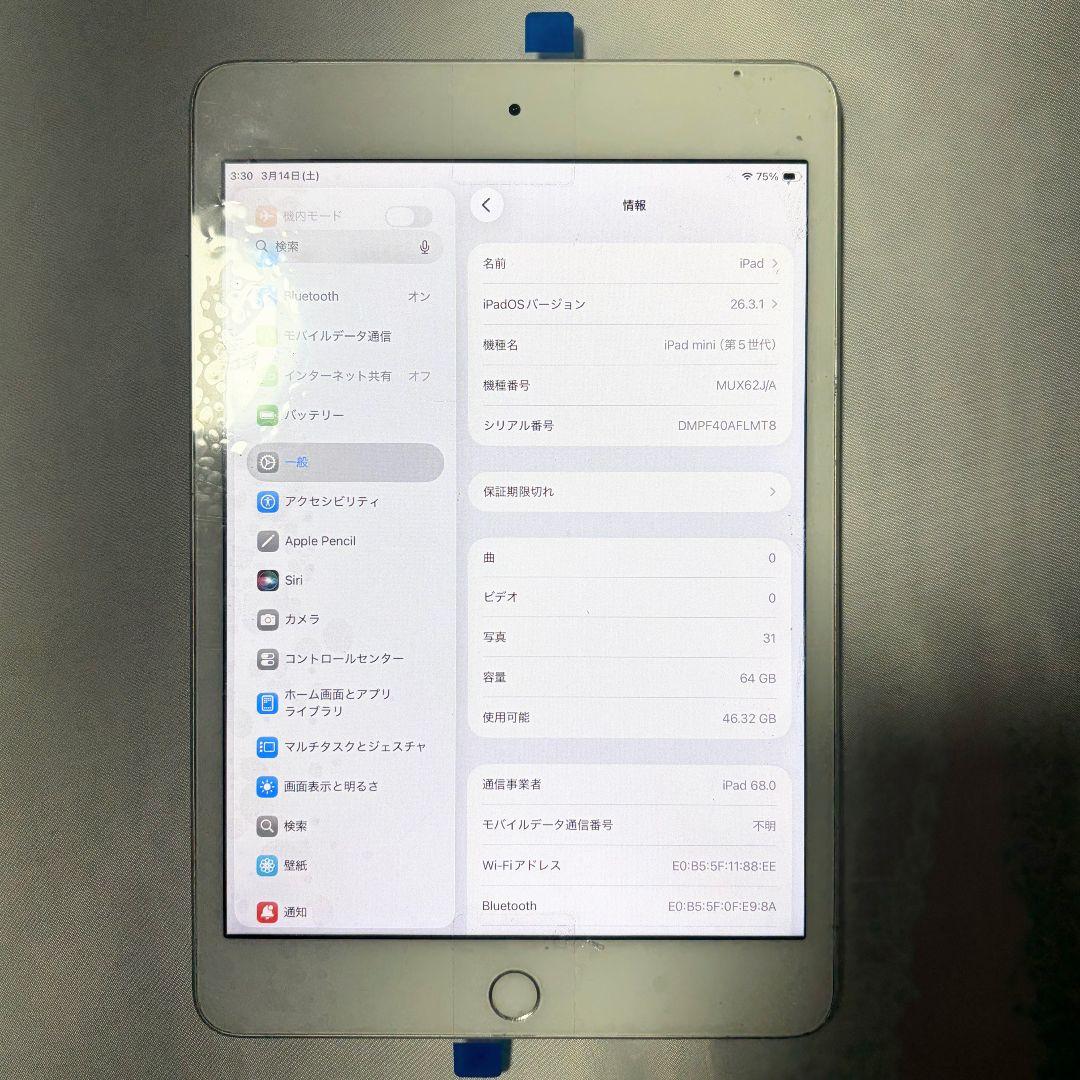 極上美ほぼ新品 iPad mini (第5世代) 64GB 新品パーツだらけ