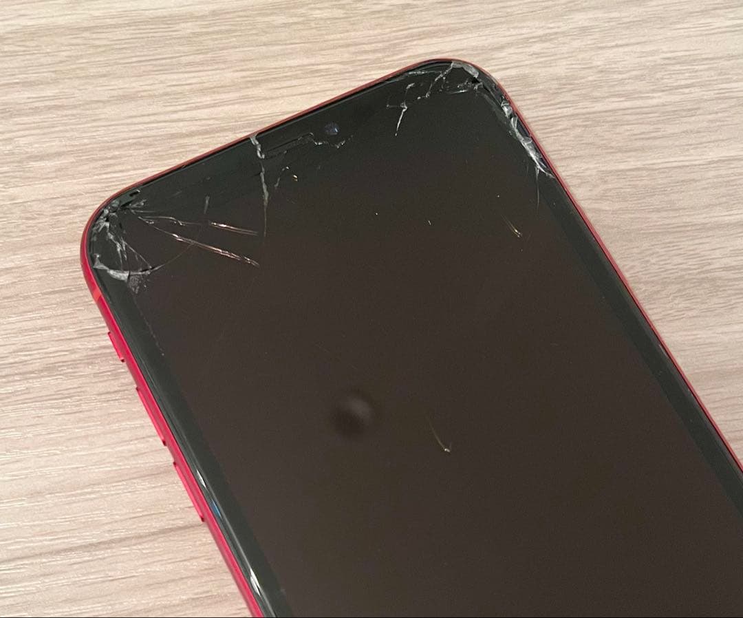 iPhone XR 256GB(RED)ジャンク,割れ,液漏れ
