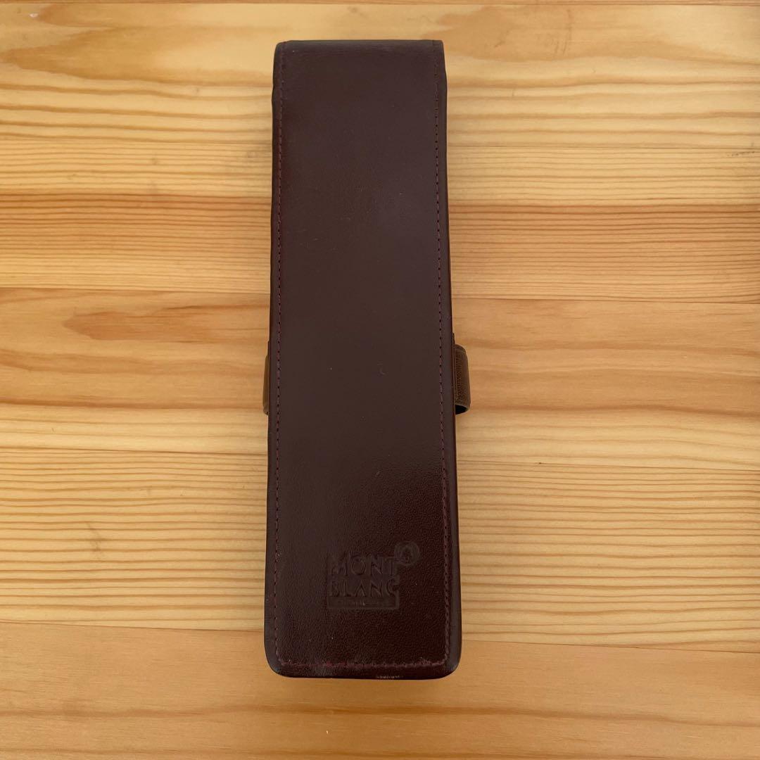 【希少】MONTBLANC モンブラン ペンケース 2本用 ボルドー 本革