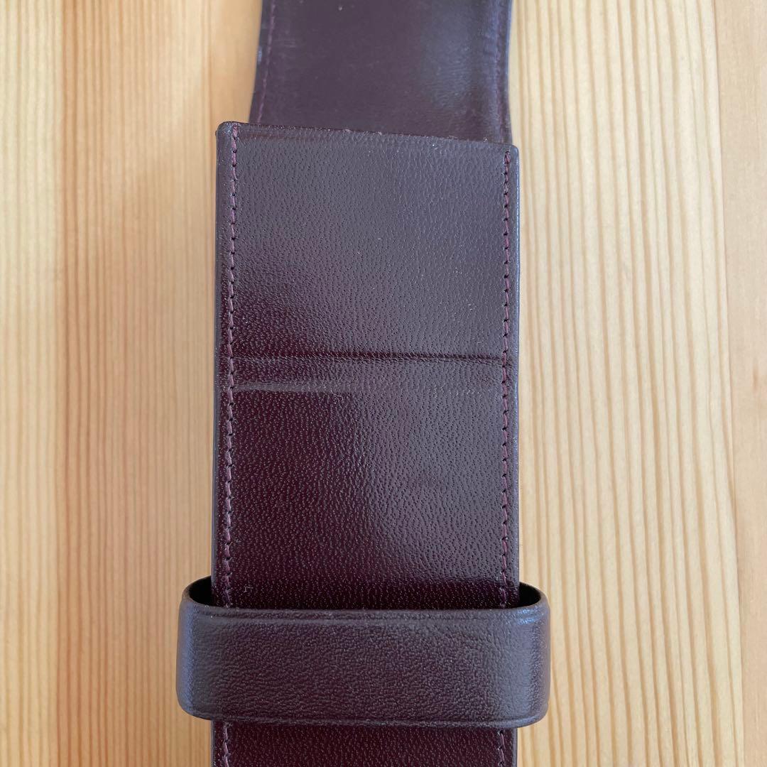 【希少】MONTBLANC モンブラン ペンケース 2本用 ボルドー 本革