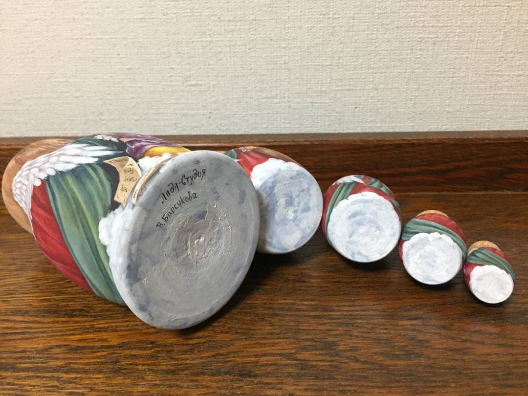ロシア雑貨☆天使マトリョーシカ(5P)『オーケストラ』バルスコワ作 リダ工房