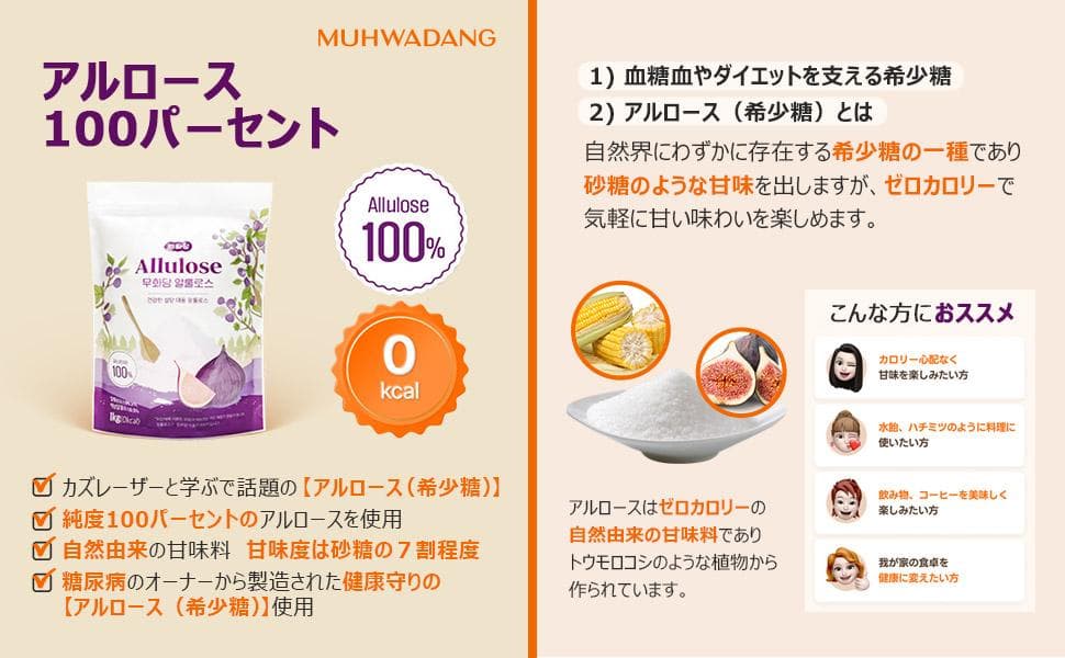 ラスト1点③１kgｘ2✨テレビで話題✨希少糖✨アルロース✨ムファダン✨０カロリー