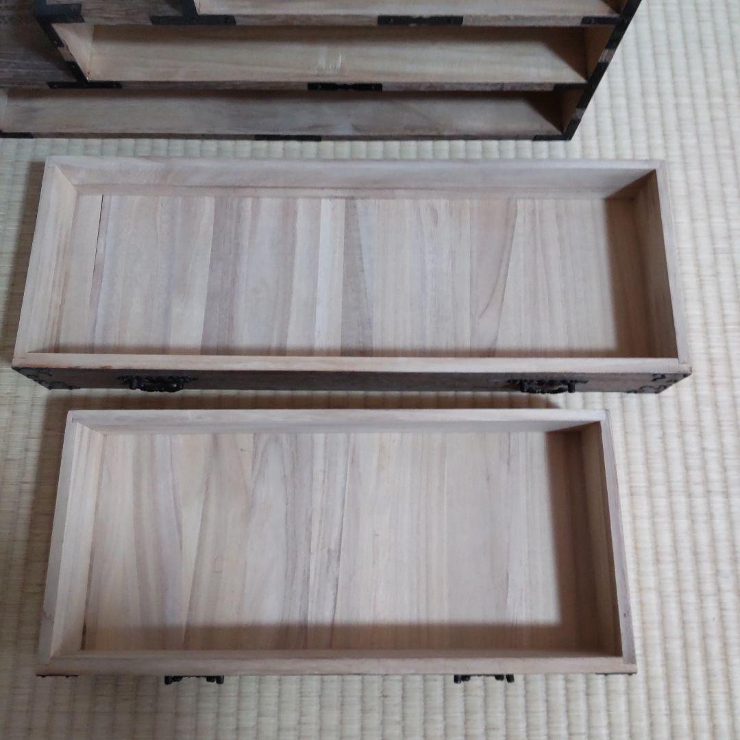 階段型木製箪笥　ミニタンス　アンティーク　レトロ
