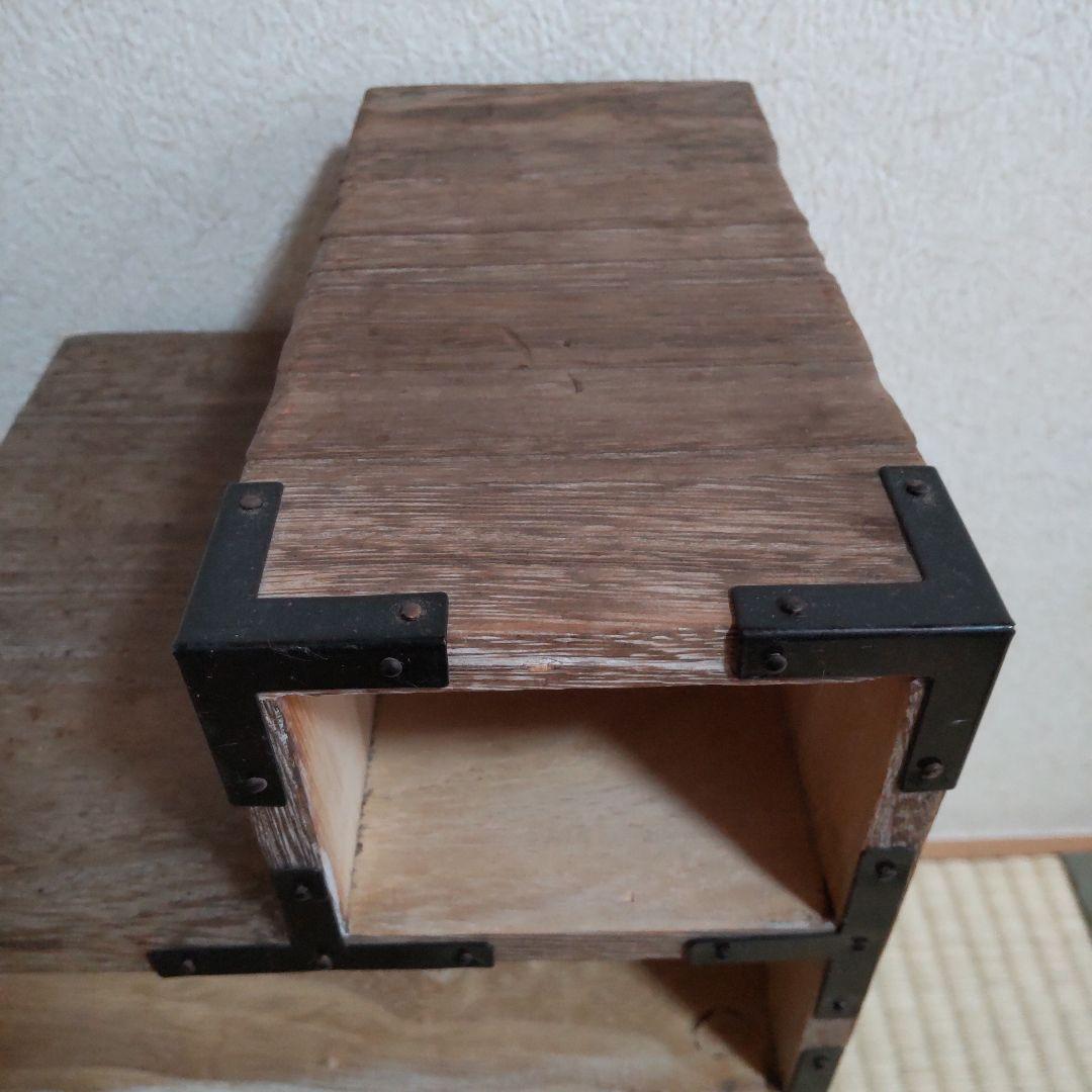 階段型木製箪笥　ミニタンス　アンティーク　レトロ