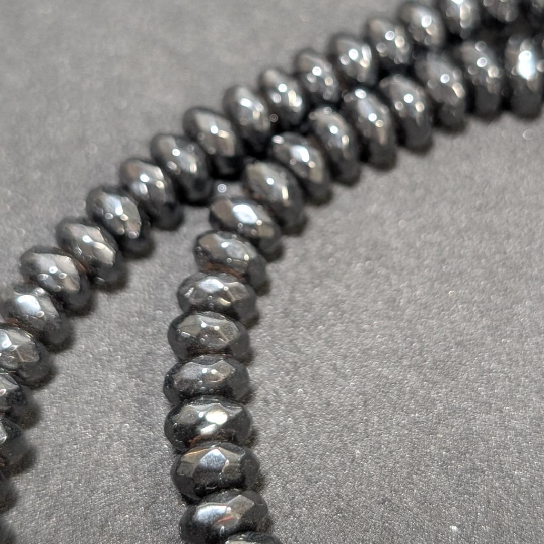 めんたる　ゴールドルチル 磁気ヘマタイト パワーストーンNECKLACE