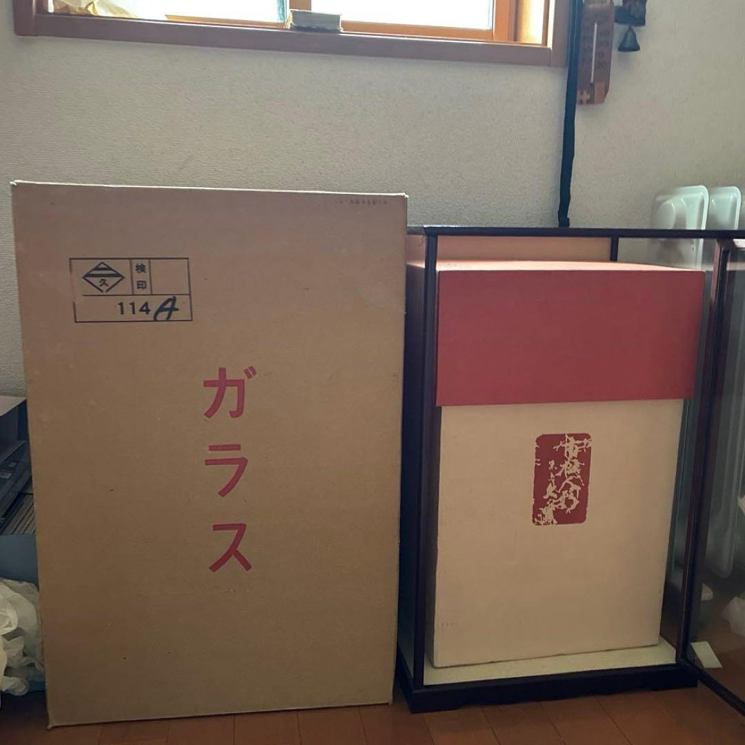 久月　市松人形 ガラスケース付き