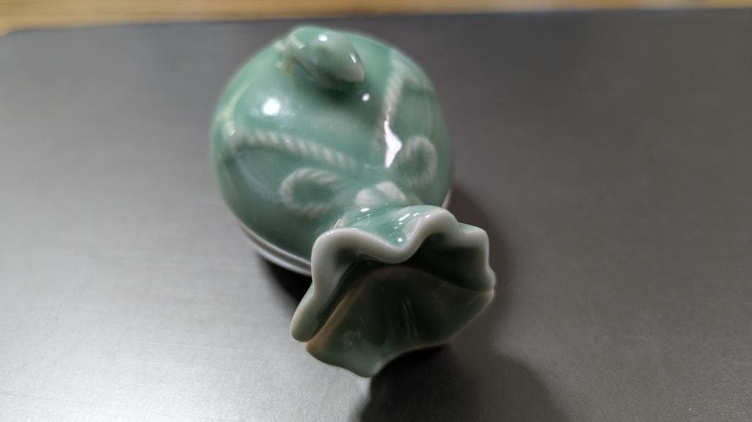 昌山作 巾着ネズミ 香合