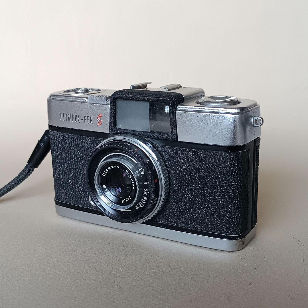 フィルムカメラ【重整備、完動品】オリンパスペンS2.8
