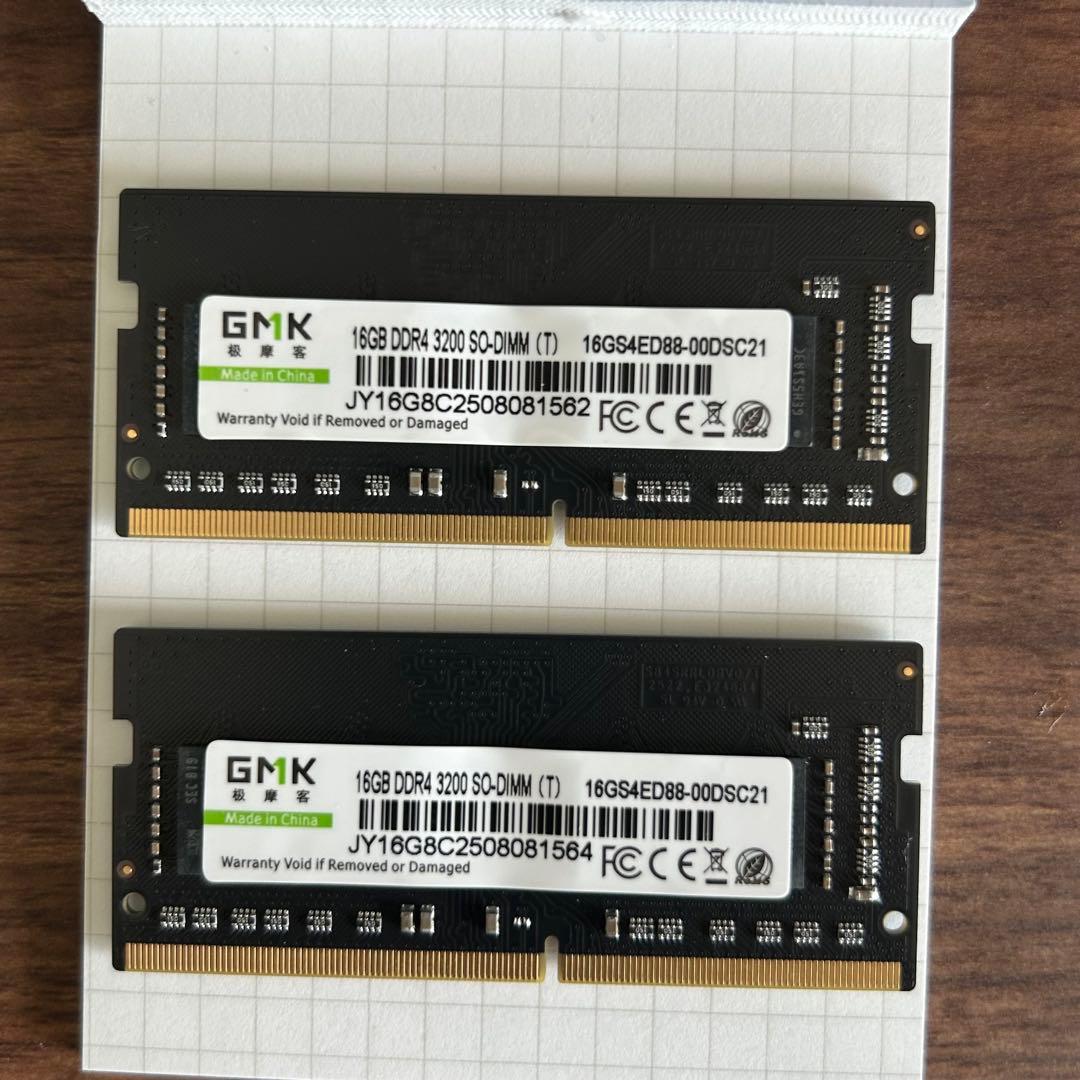 GMKtec メモリ 16GB×2 32GB DDR4-3200