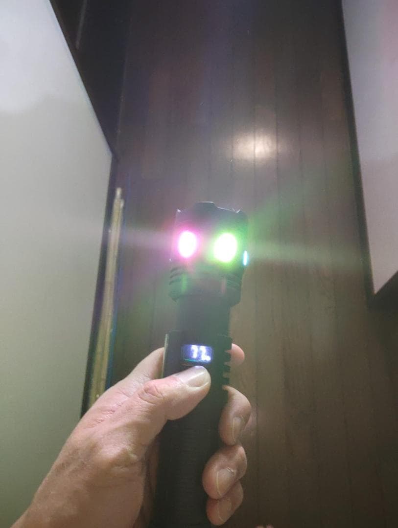LED 懐中電灯【超高輝度5000000ルーメン・超遠距離照射】充電式 軍DXT