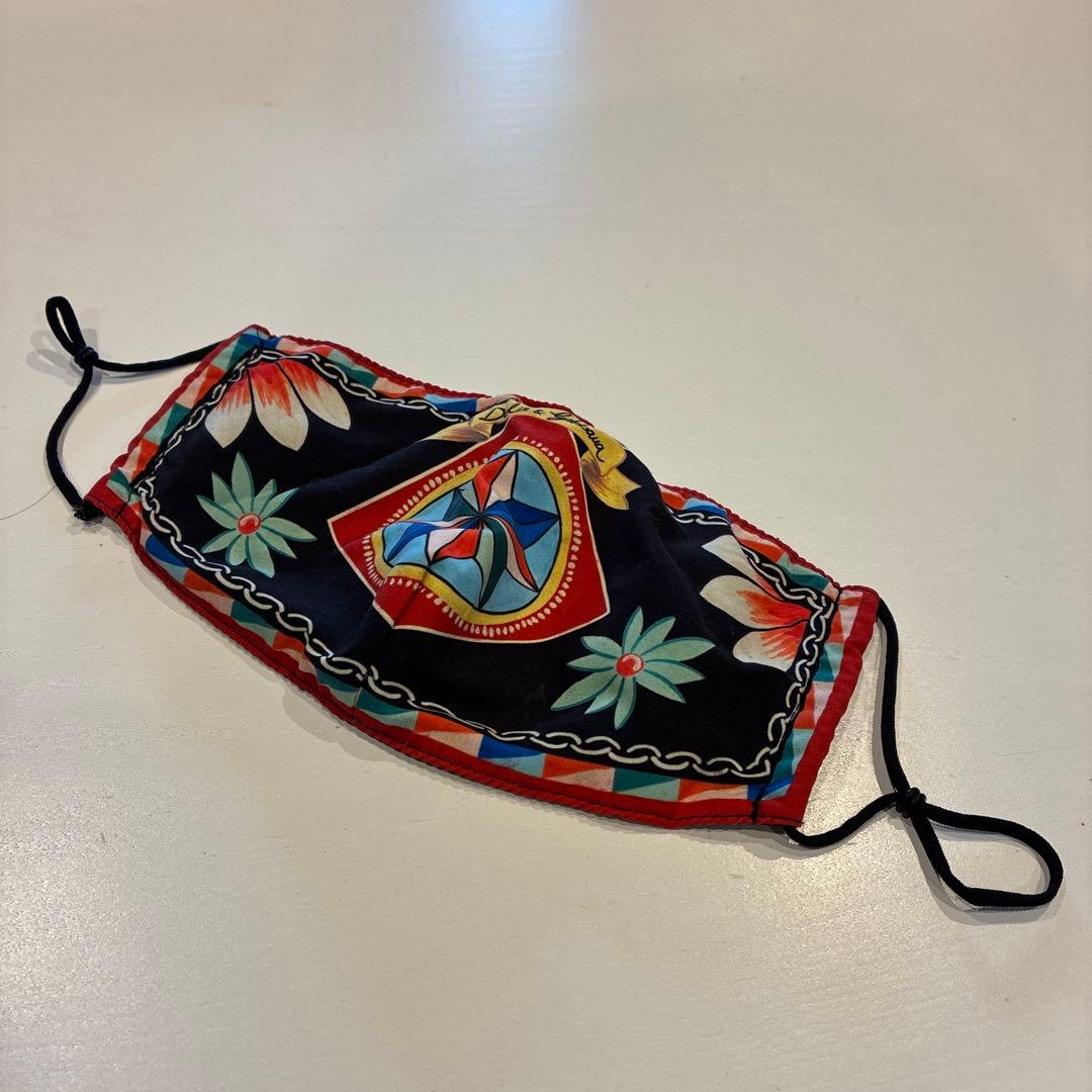 新品未使用　Dolce & Gabbana Carretto プリント マスク