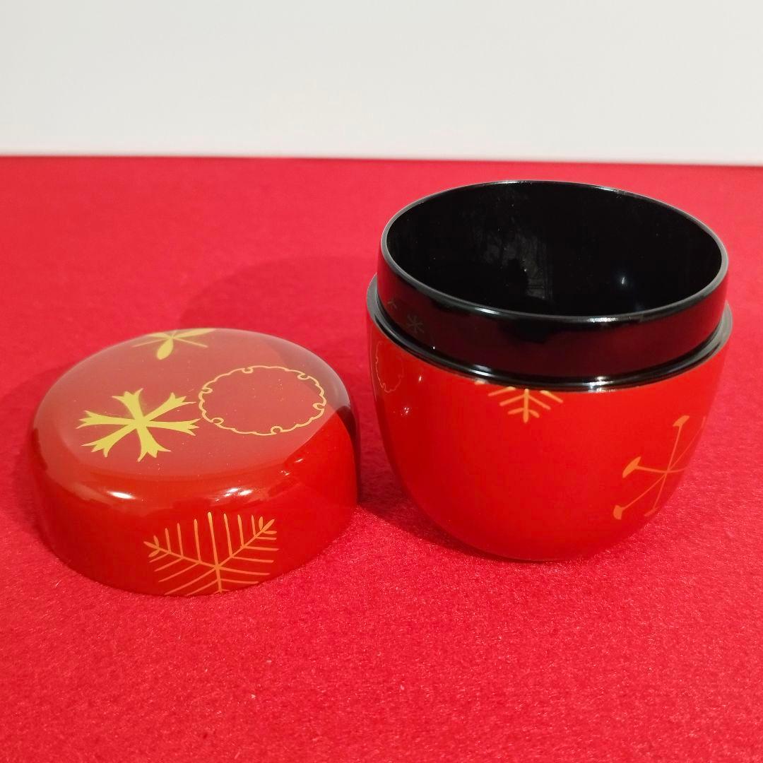 山中塗 蒔絵師 中村湖彩作 四季中棗 四点セット 共箱・共布【茶道具】