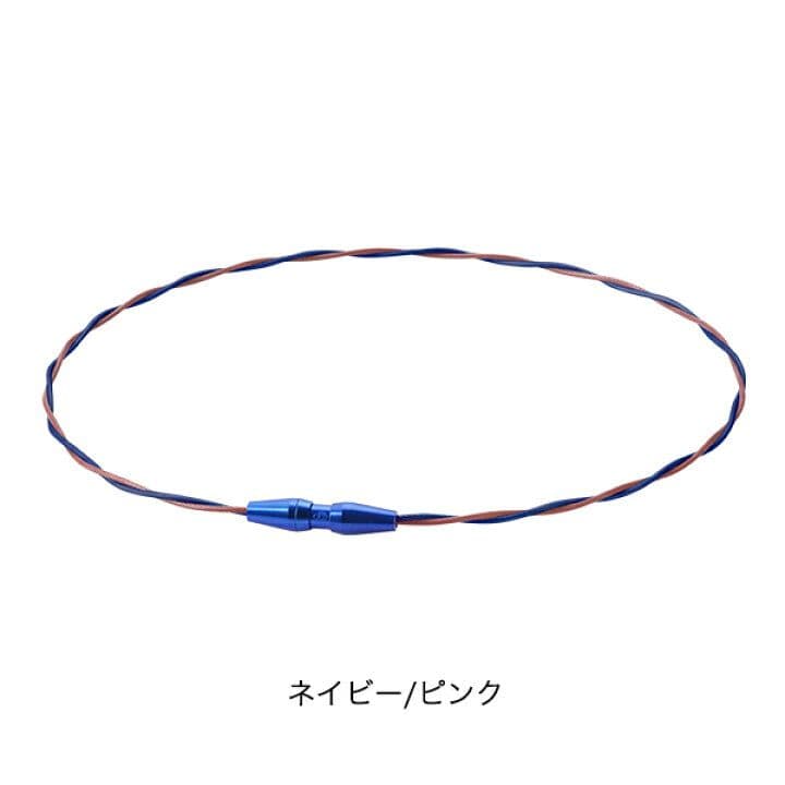 phiten RAKUWAネックトルネード ネイビー/ピンク ５０cm