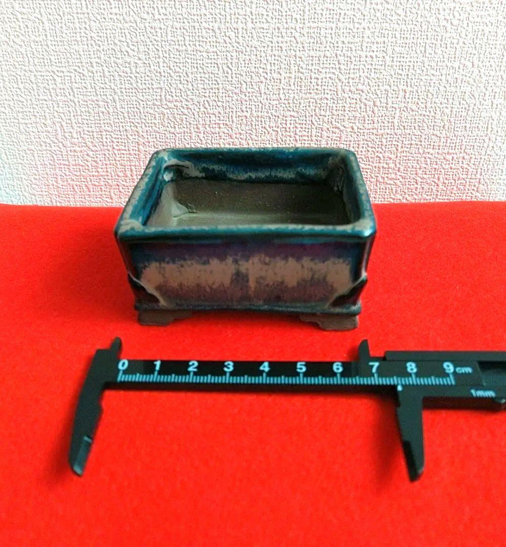 昭和レトロ 豆盆栽鉢 豆鉢 ミニ盆栽 陶器 染付など 6個セット 落款 焼印あり