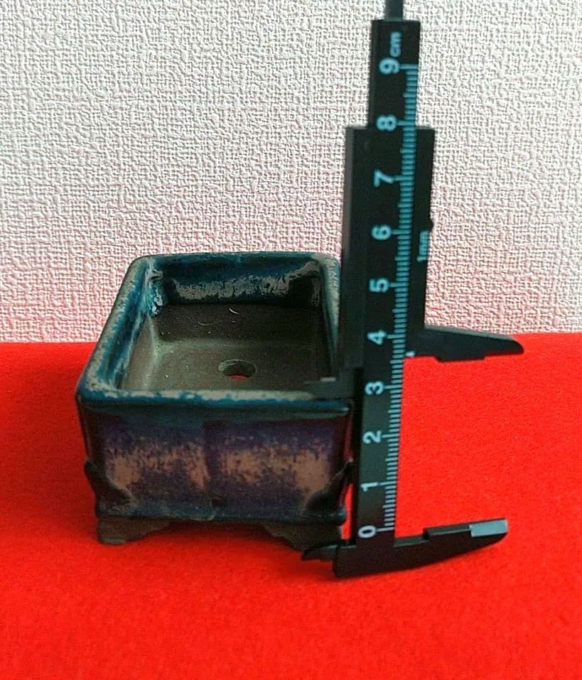 昭和レトロ 豆盆栽鉢 豆鉢 ミニ盆栽 陶器 染付など 6個セット 落款 焼印あり