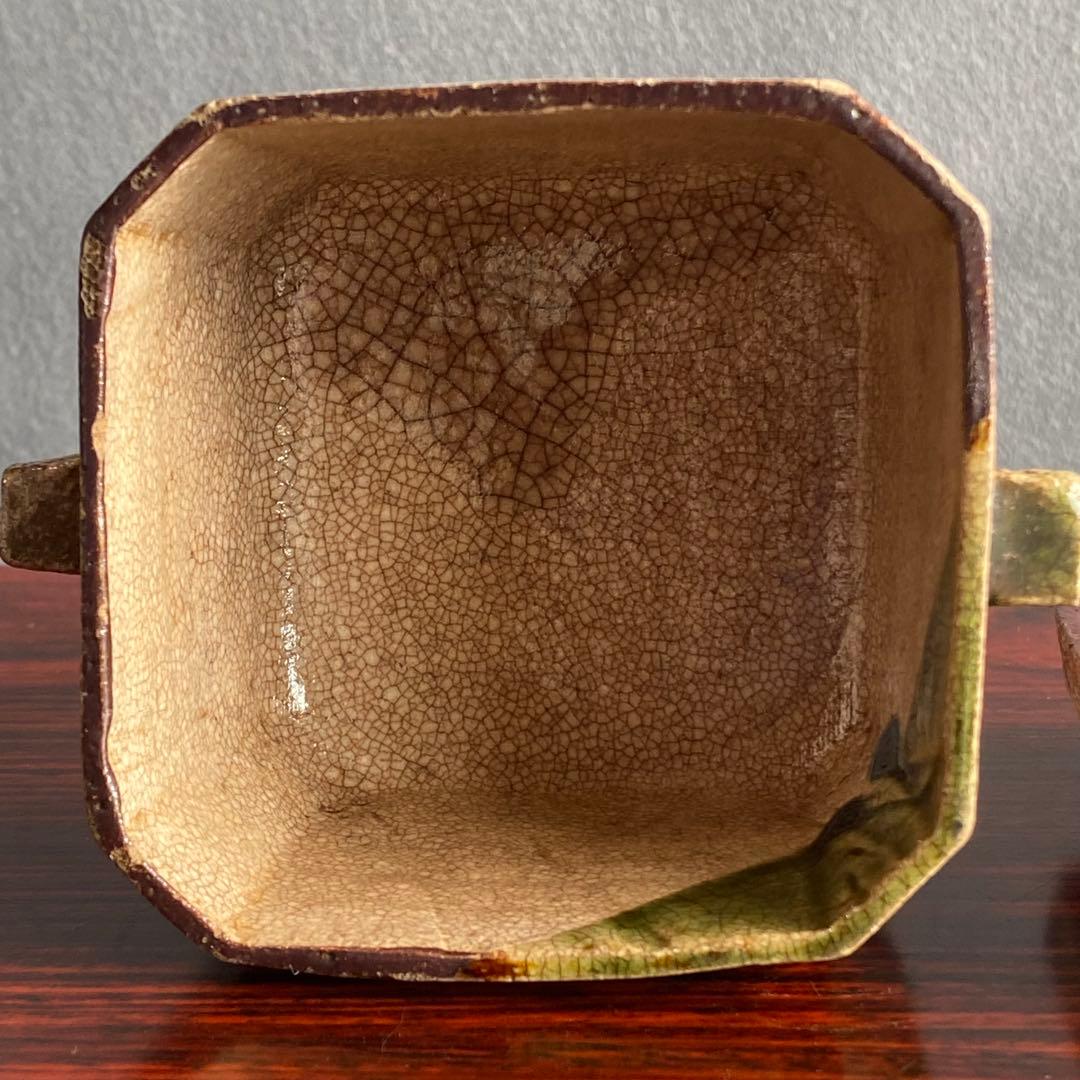 織部向付　江戸時代初期　青織部　古田織部　茶器　香合　小箱　茶陶