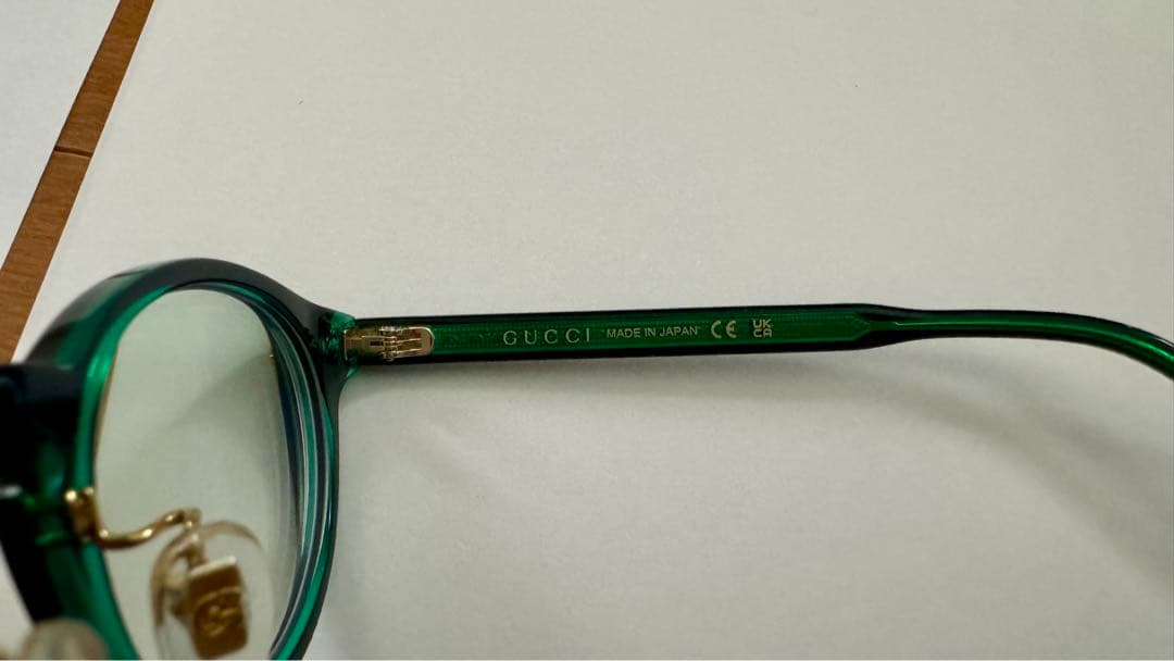 GUCCI 遠近度付きメガネ レンズ ブリーズグリーン25％グラデーション